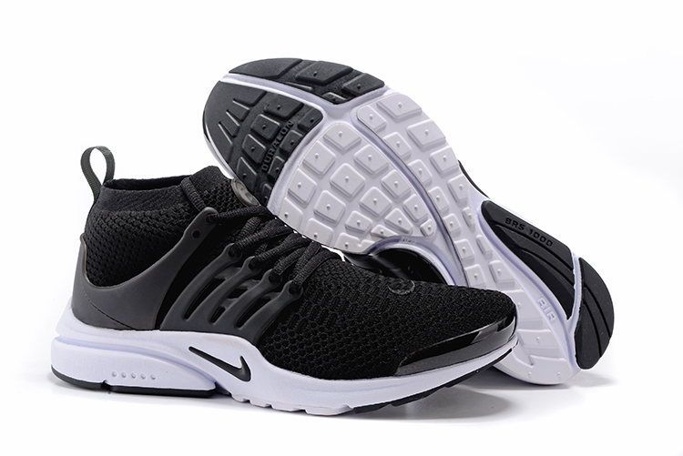 Women Nike Air Presto Flyknit Ultra Black White Shoes - Click Image to Close